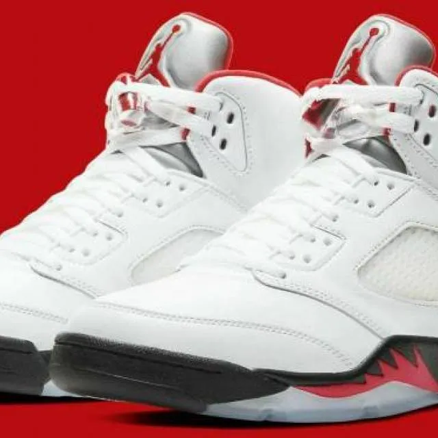 2020 Nike Air Jordan Retro V 5 "FIRE RED" DA1911-102 Met...