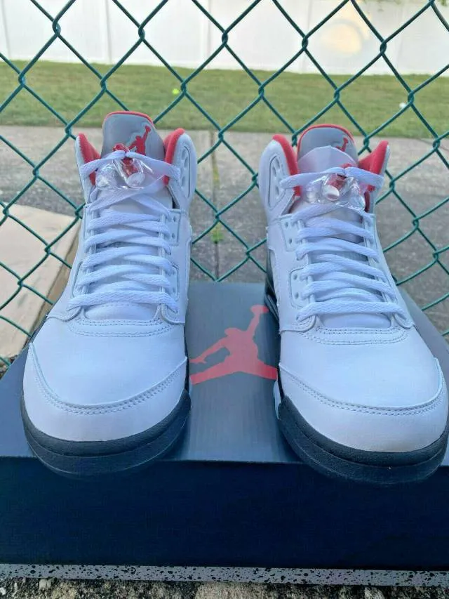 2020 Nike Air Jordan Retro V 5 "FIRE RED" DA1911-102 Met...