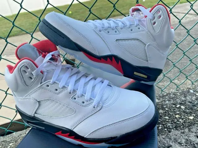 2020 Nike Air Jordan Retro V 5 "FIRE RED" DA1911-102 Met...