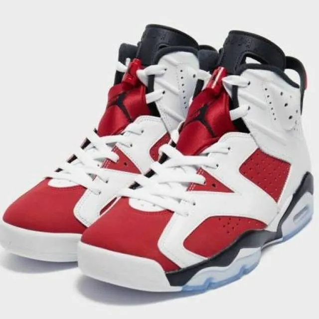 2021 Nike Air Jordan 6 VI Retro Carmine 4-14 White Black...