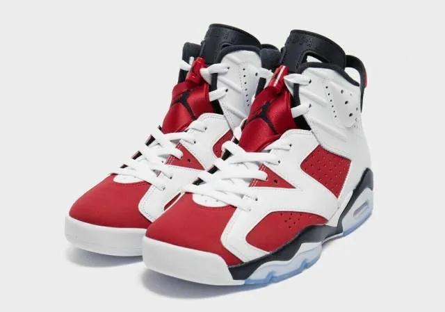 2021 Nike Air Jordan 6 VI Retro Carmine 4-14 White Black...