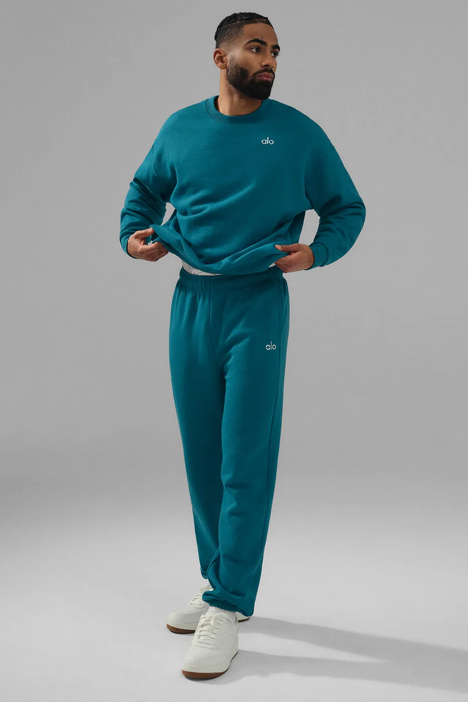 Accolade Crew Neck Pullover - Oceanic Teal