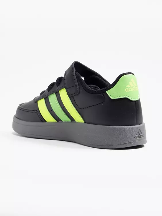 adidas  Junior Breaknet 2.0 Black/Yellow/Green Velcro Trainers