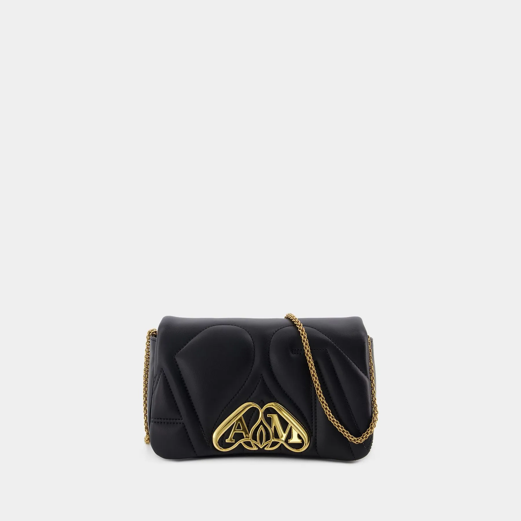 Alexander McQueen  The Mini Seal Crossbody - Alexander McQueen - Metal - Black