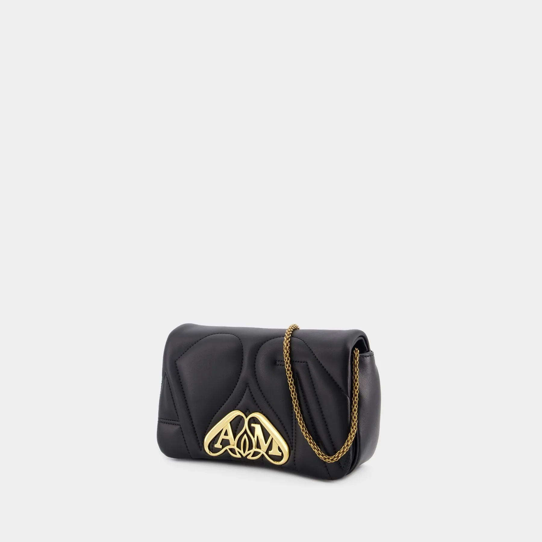 Alexander McQueen  The Mini Seal Crossbody - Alexander McQueen - Metal - Black