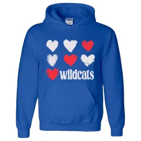 Allie Ward Wildcats - Foil Hearts Hoodie