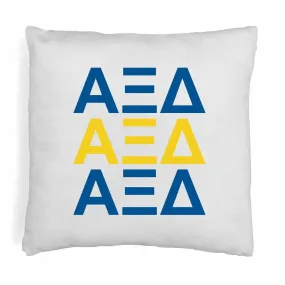 Alpha Xi Delta Throw Pillow Cover with Greek Letters