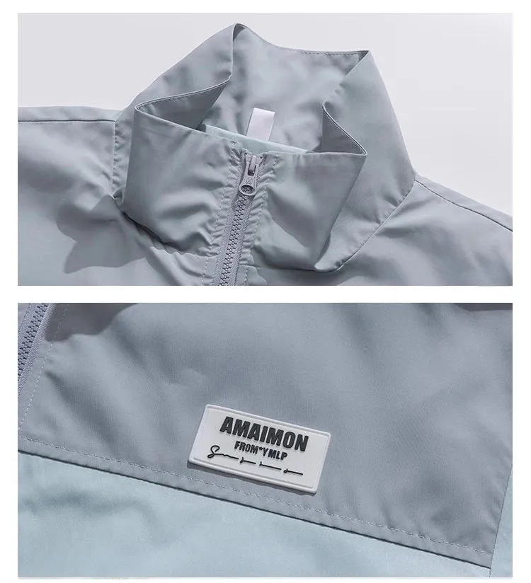 AMAIMON Stand-Up Collar Windbreaker Jacket