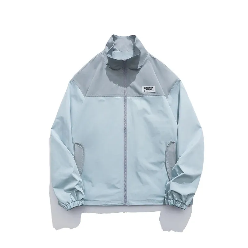 AMAIMON Stand-Up Collar Windbreaker Jacket