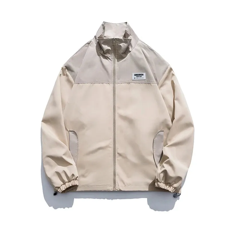 AMAIMON Stand-Up Collar Windbreaker Jacket