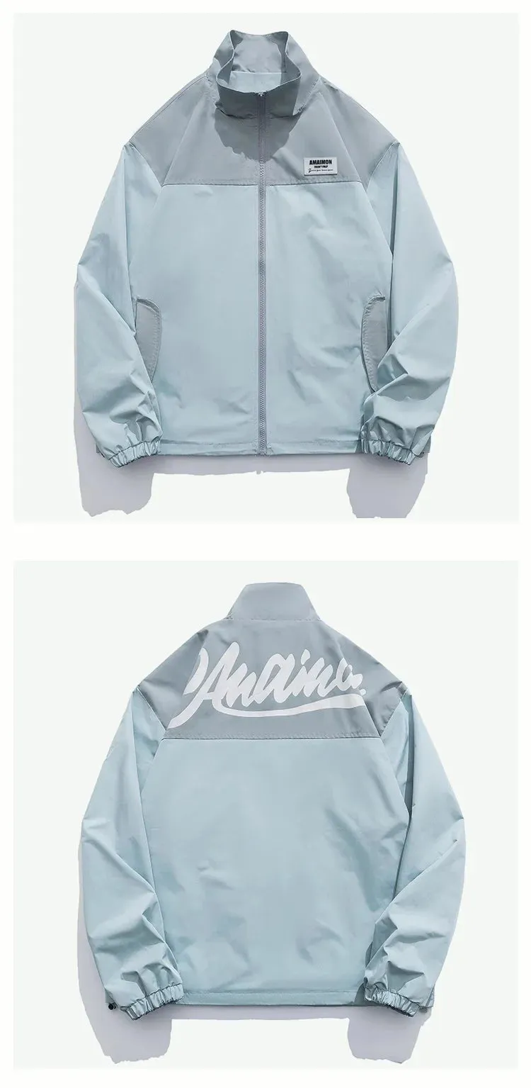 AMAIMON Stand-Up Collar Windbreaker Jacket