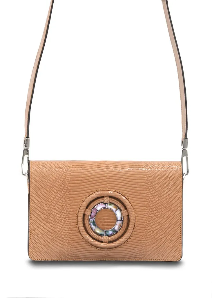 Anna Convertible Crossbody, Peach Lizard, Jasper