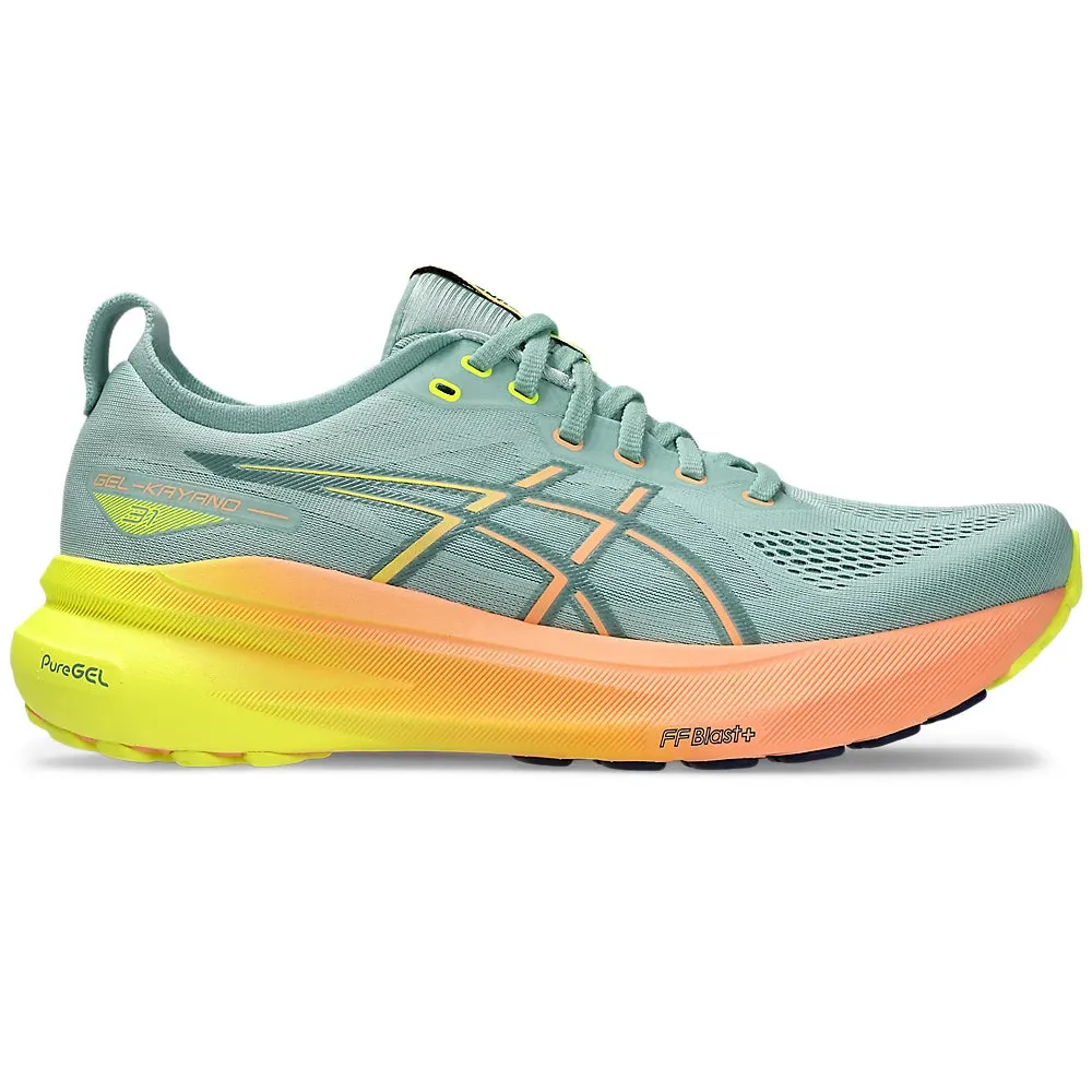 Asics Men's Gel-Kayano 31 Paris Running Shoes Light Celadon / Safety Yellow