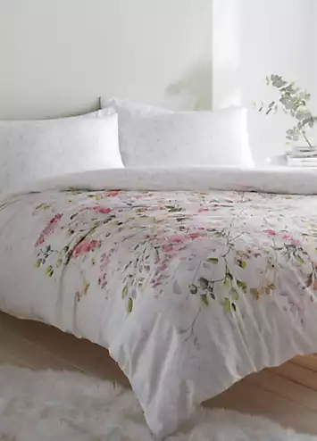 Ava Floral Burst Digital Print Cotton Duvet Cover & Standard Pillowcase Set by Kaleidoscope | Kaleidoscope