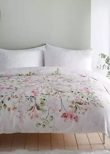 Ava Floral Burst Digital Print Cotton Duvet Cover & Standard Pillowcase Set by Kaleidoscope | Kaleidoscope