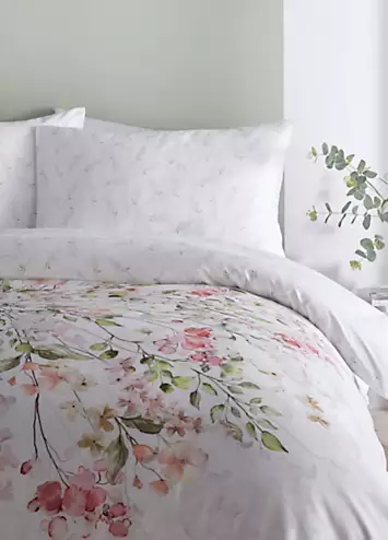 Ava Floral Burst Digital Print Cotton Duvet Cover & Standard Pillowcase Set by Kaleidoscope | Kaleidoscope