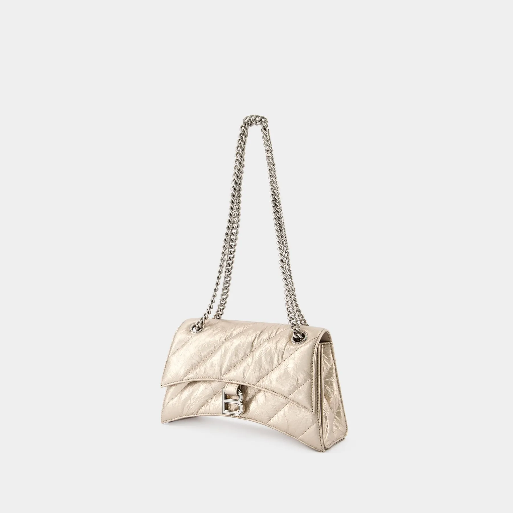 Balenciaga  Crush Chain S Crossbody - Balenciaga - Leather - Beige