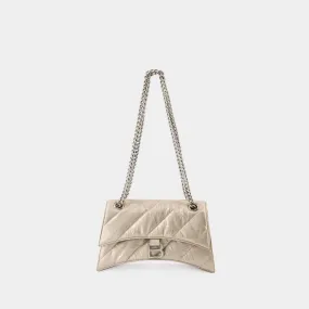 Balenciaga  Crush Chain S Crossbody - Balenciaga - Leather - Beige