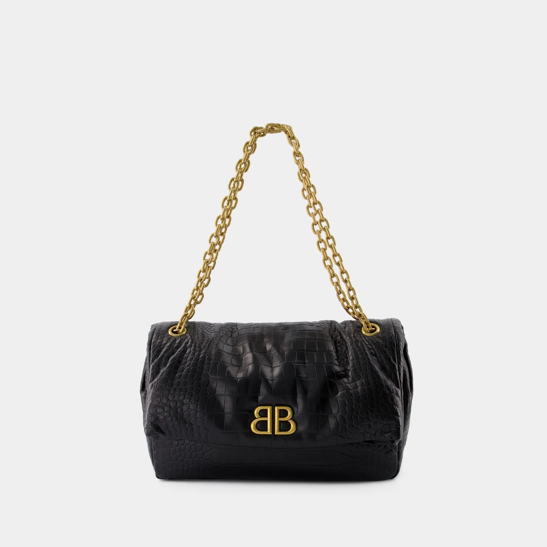 Balenciaga  Monaco Chain M Crossbody - Balenciaga - Leather - Black