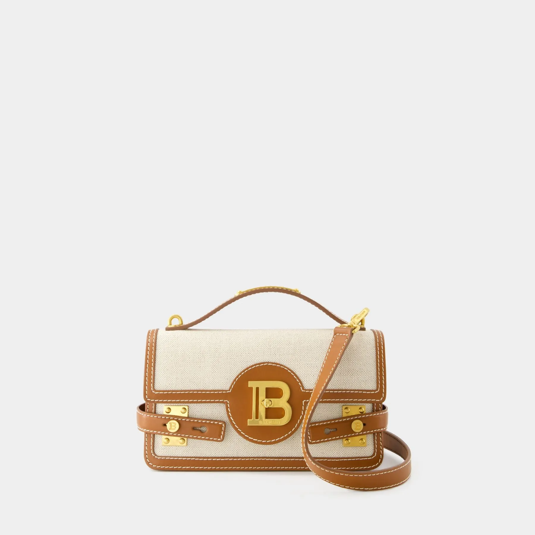 Balmain  B-Buzz 24 Crossbody - Balmain - Canvas - Beige