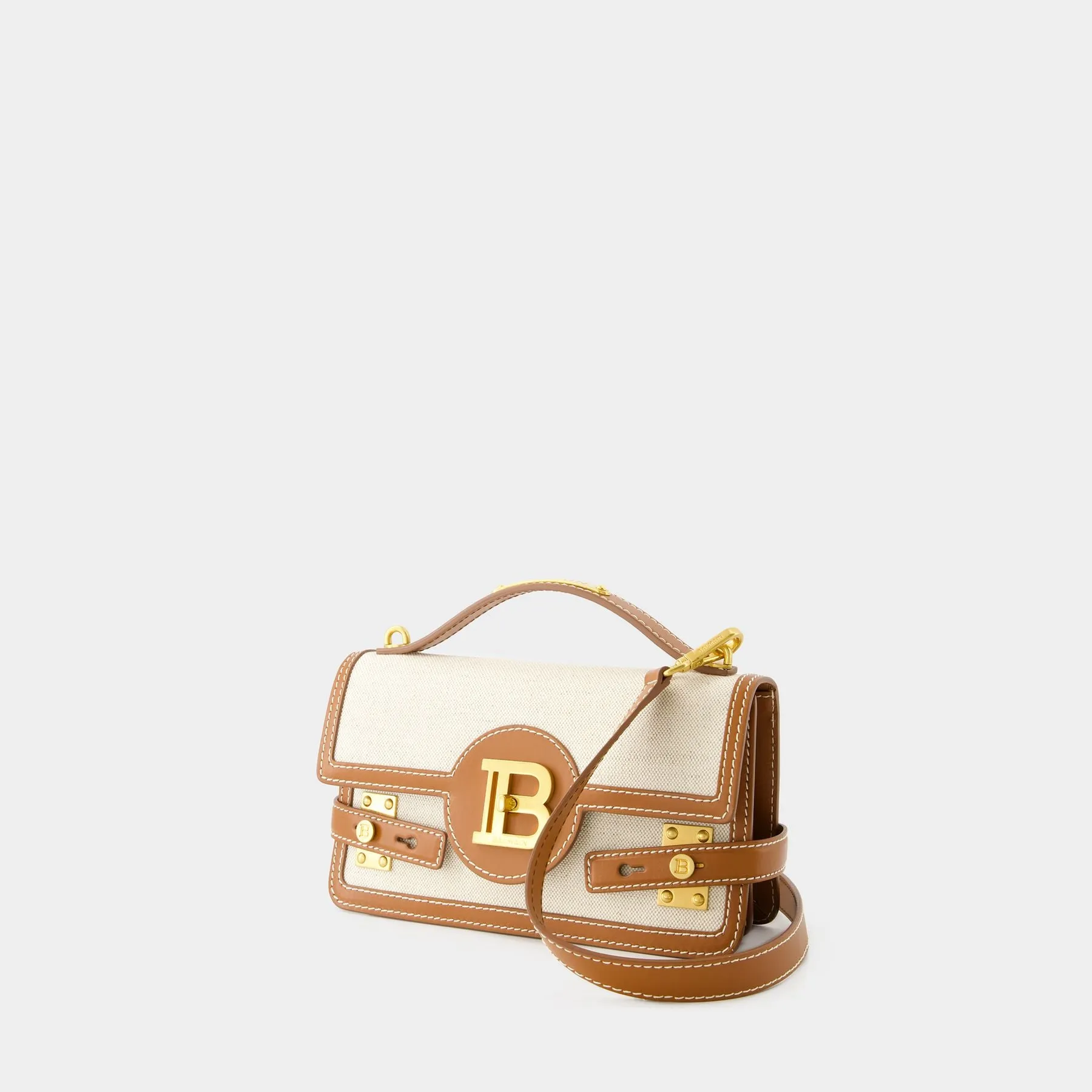 Balmain  B-Buzz 24 Crossbody - Balmain - Canvas - Beige