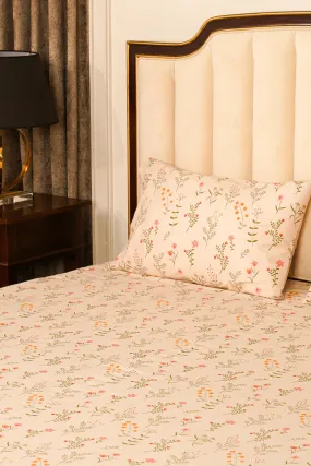 Bed Sheet - Butterscotch Floral (Queen Size)