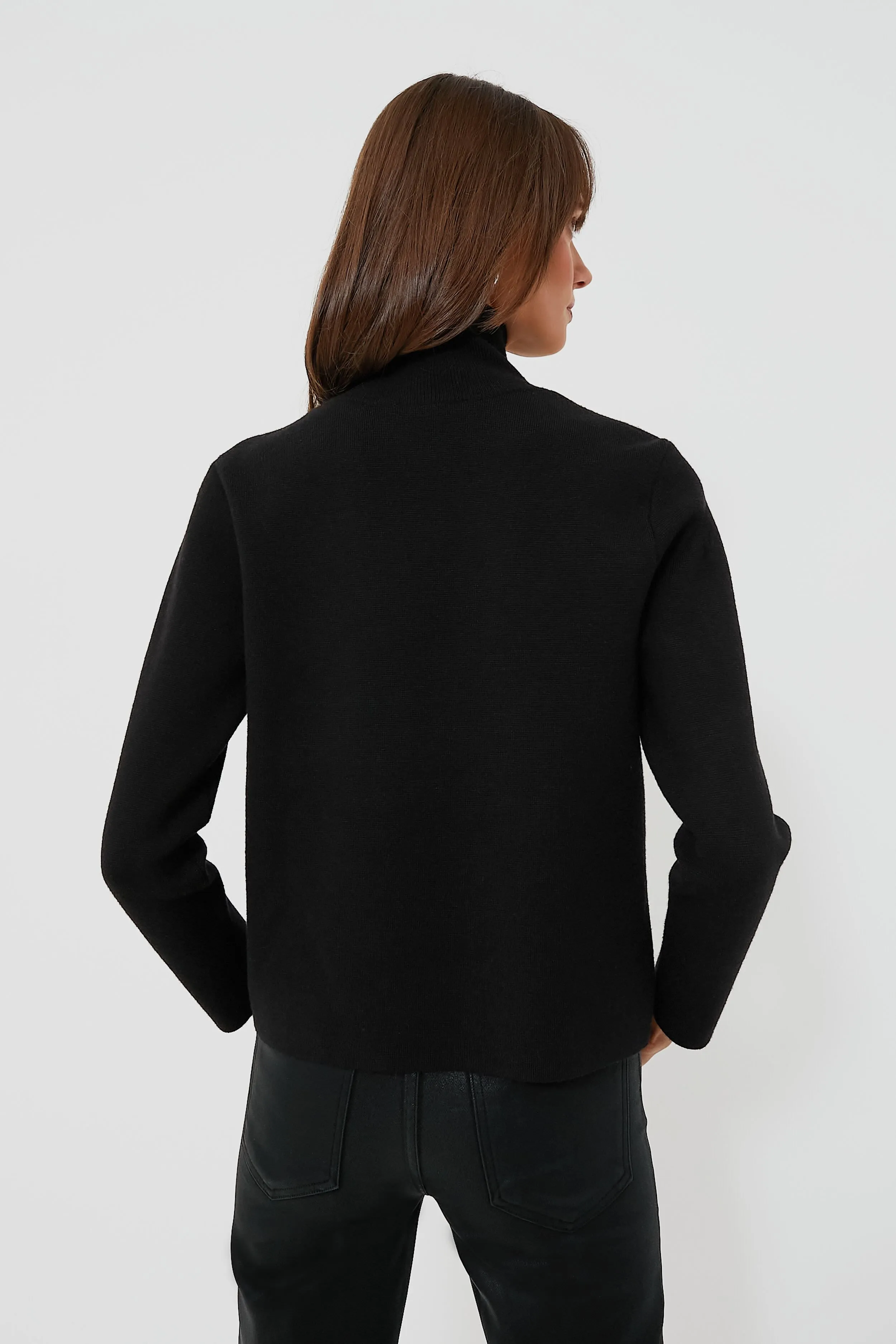 Black Embellished Greta Turtleneck