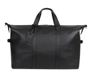 Black grained cowhide leather travel bag 469342