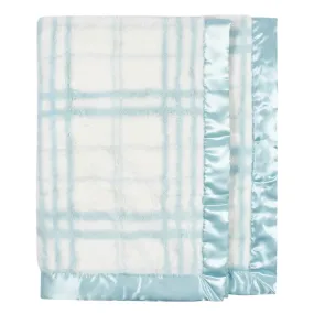 Blue Plaid Plush Blanket