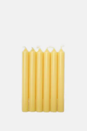 Box of 12 Jaune Dinner Candles