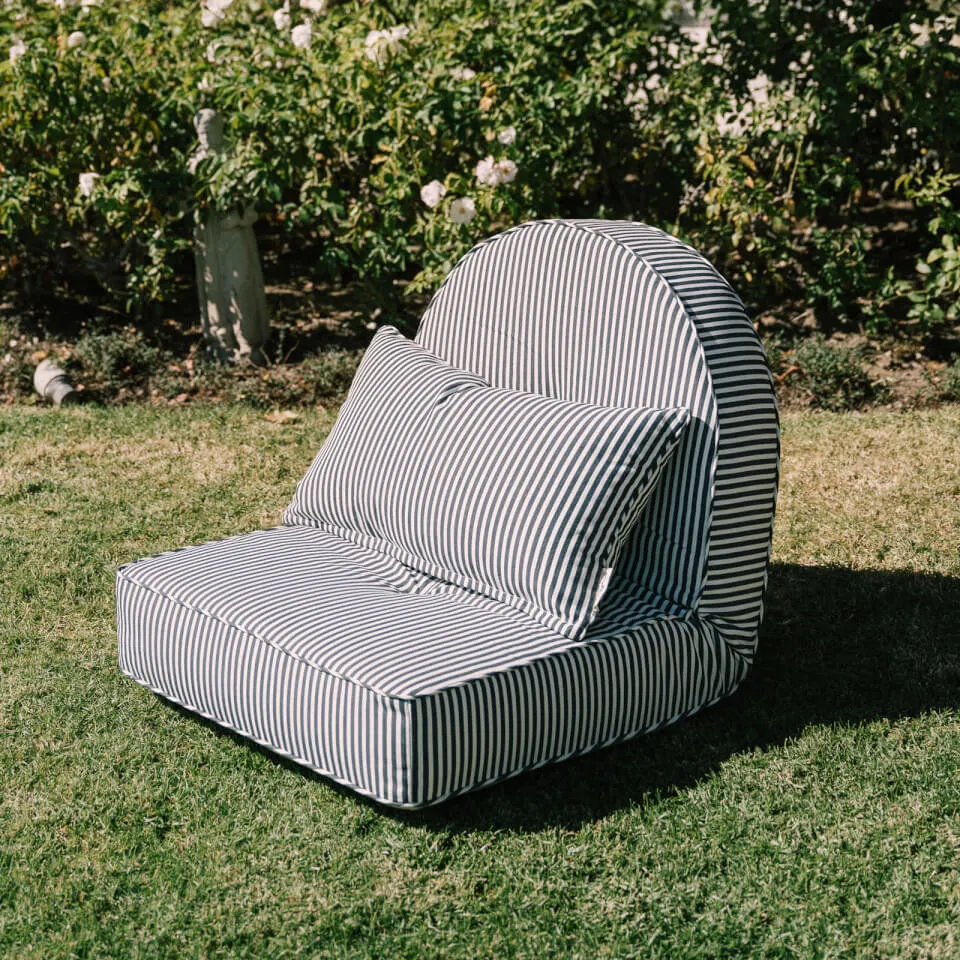 Business & Pleasure Reclining Pillow Lounger - Navy Stripe | Coggles