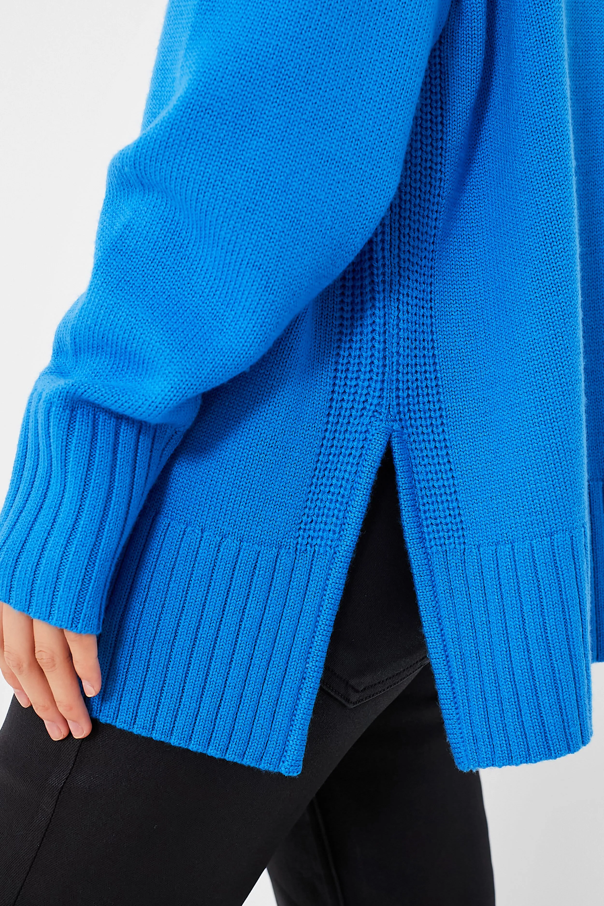 Ceru Blue Forte Relaxed Turtleneck