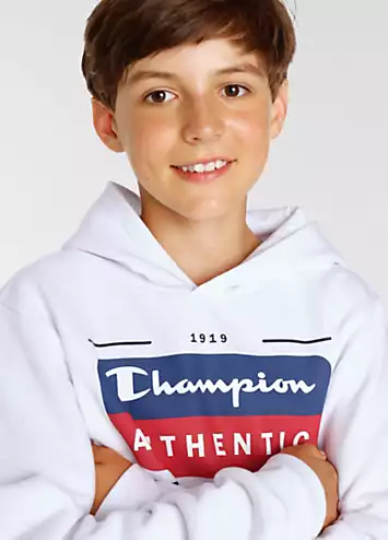 Champion Kids Logo Print Hoodie | Grattan