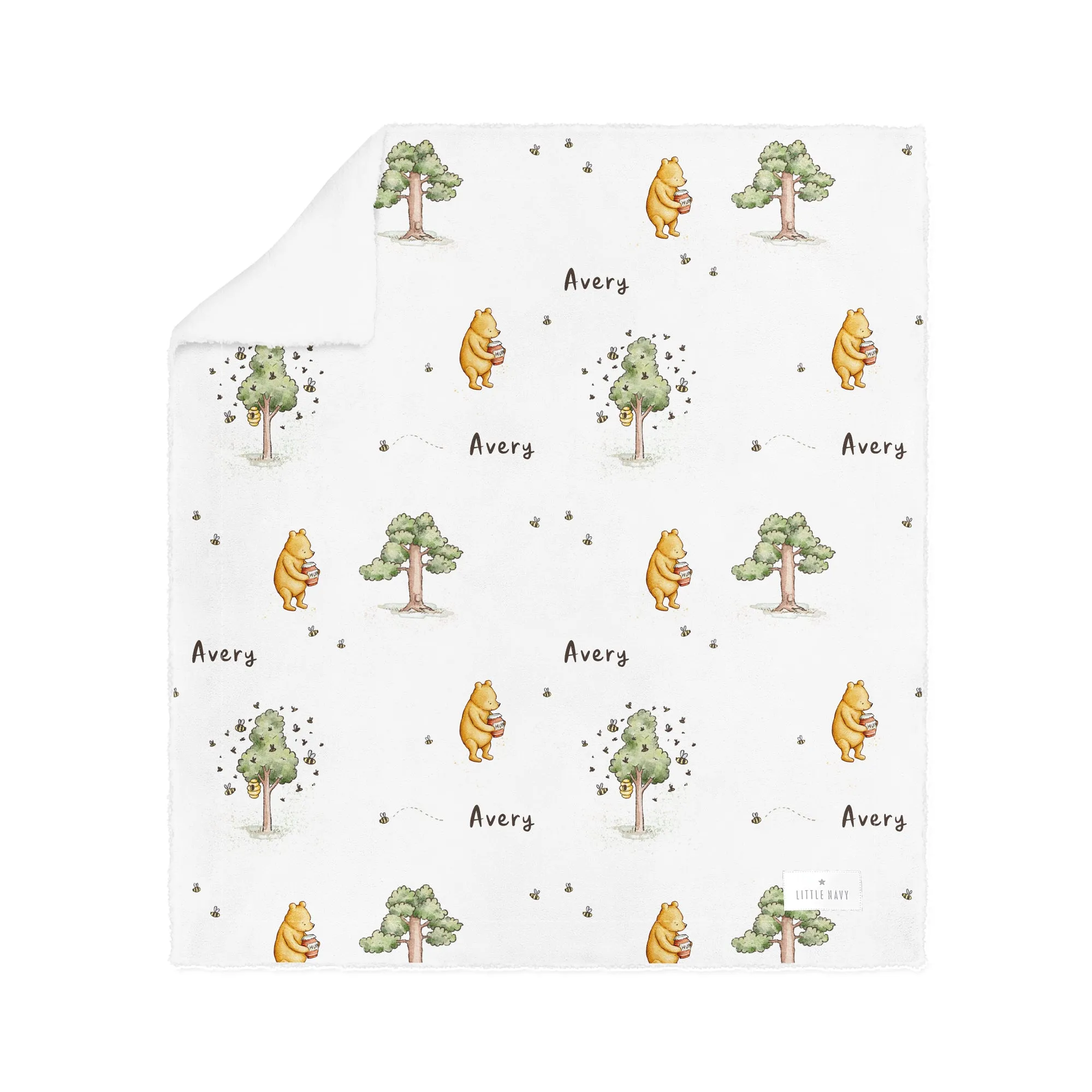 Classic Pooh - Personalized Yummy Soft Blanket