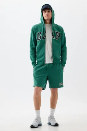 Dark Green Logo Zip Up Hoodie