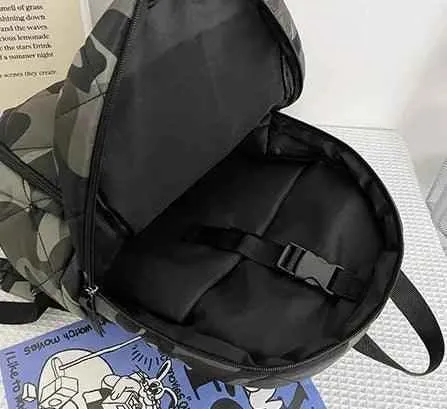 DB1247 Cool Backpack - Camouflage Waterproof Multi Pocket Travel Bag