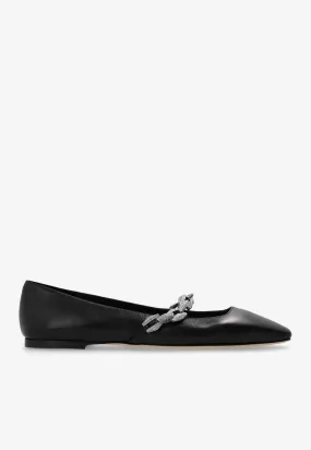 Diamond Tilda Nappa Leather Ballet Flats