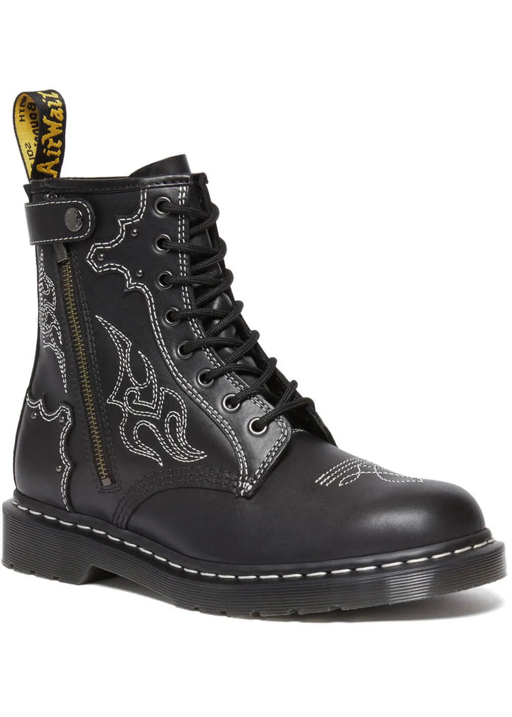 Dr. Martens 1460 Gothic Americana Wanama Leather Boots Black