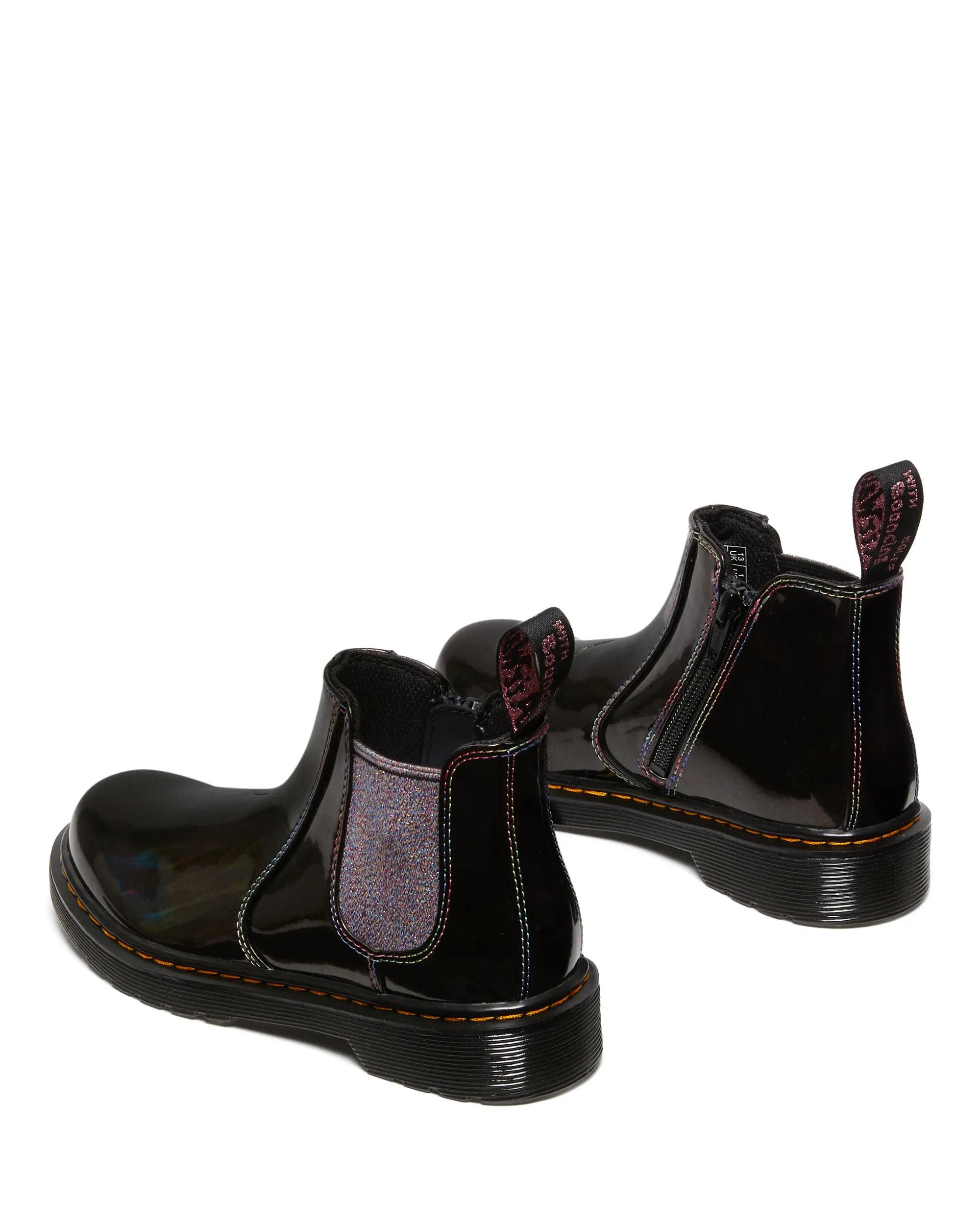 Dr Martens 2976 Junior Sparkle Rays Black Lightshow