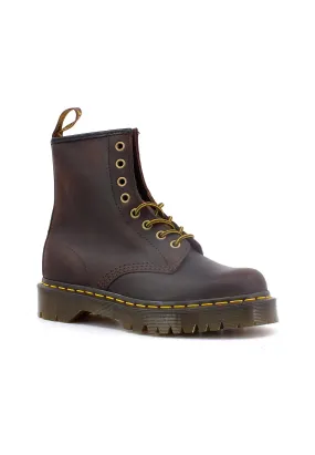 DR. MARTENS Crazy Horse Stivaletto Anfibio Donna Dark Brown 1460-BEX-27894201