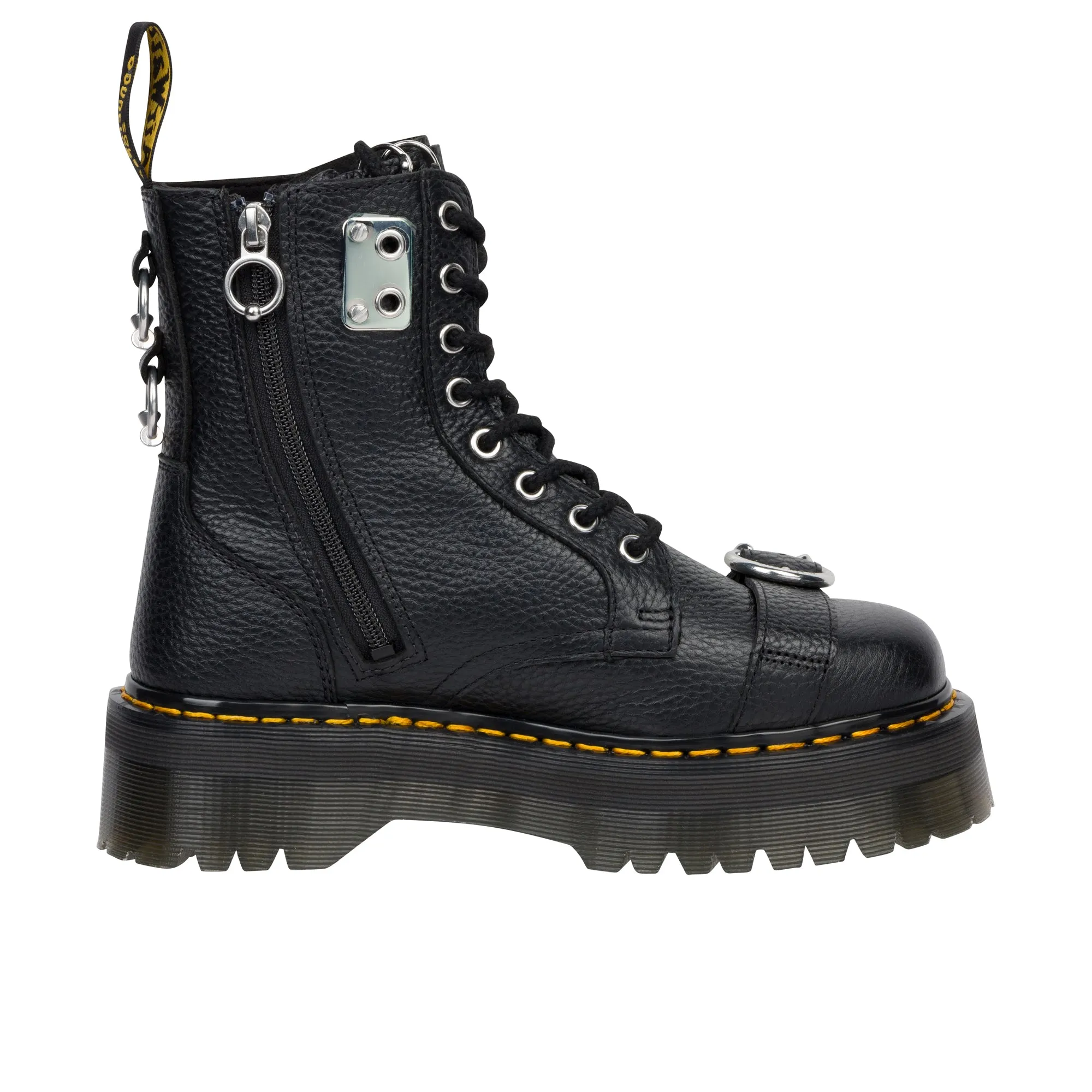 Dr Martens Jadon Hardware Milled Nappa Black Milled Nappa