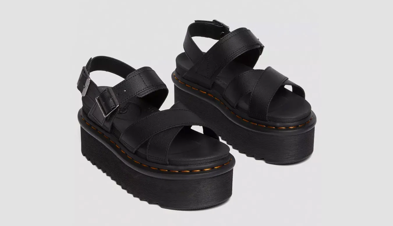 Dr. Martens Voss II Athena Leather Strap Platform Sandals