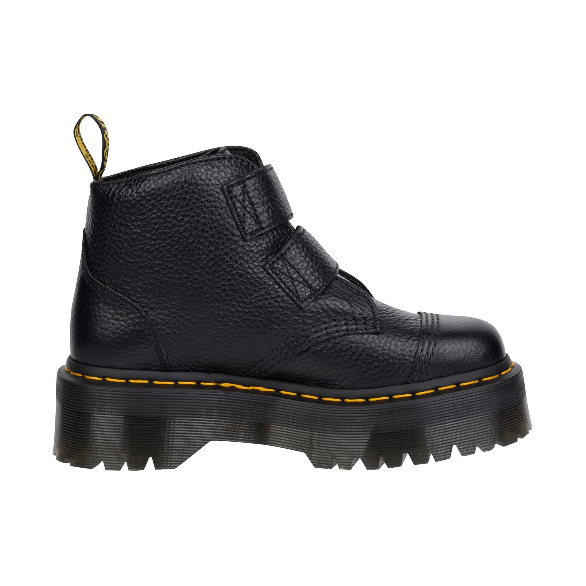 Dr Martens Womens Devon Flower Milled Nappa Leather Black