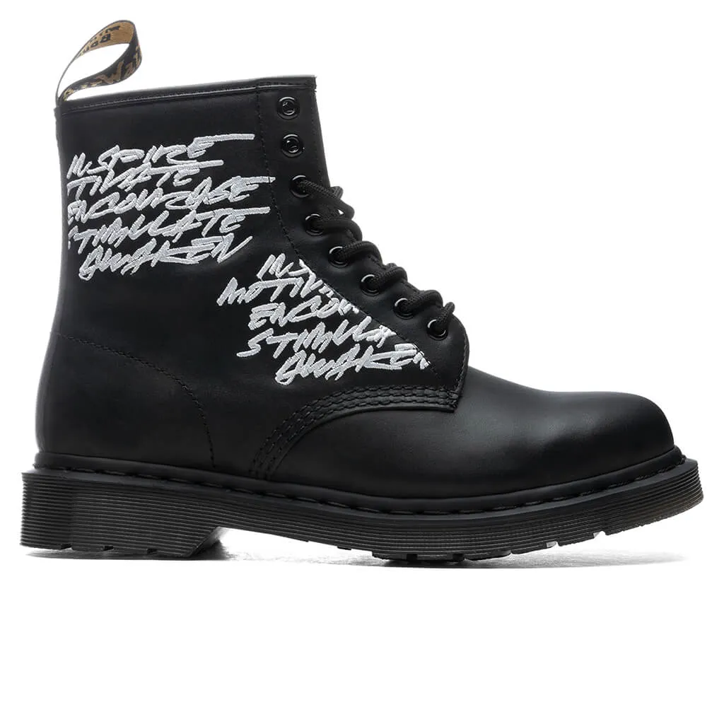 Dr. Martens x Futura 1460 EMB Black Nappa - Black