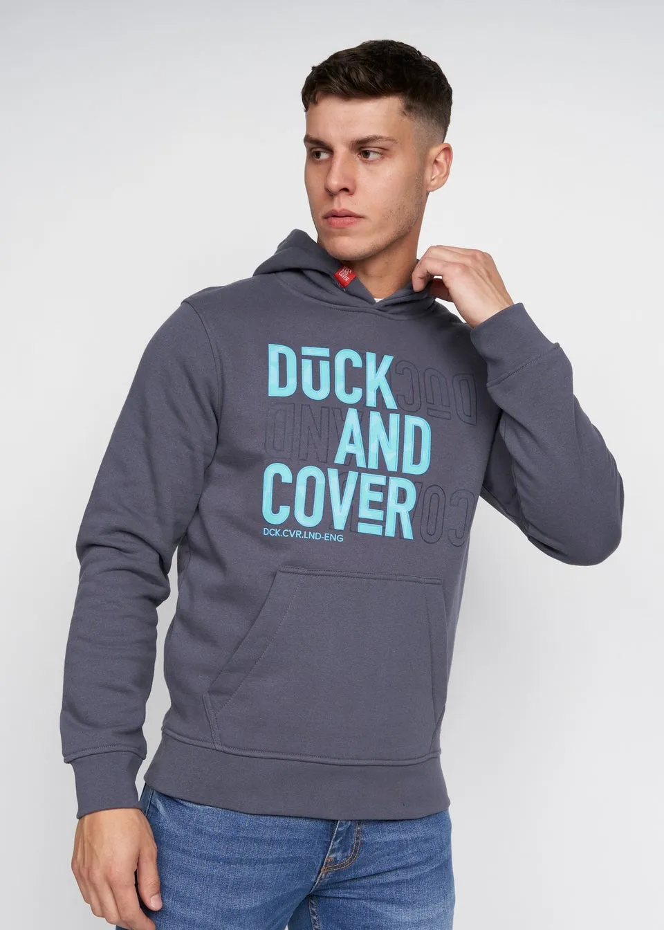 Duck & Cover Navy Pecklar Hoodie