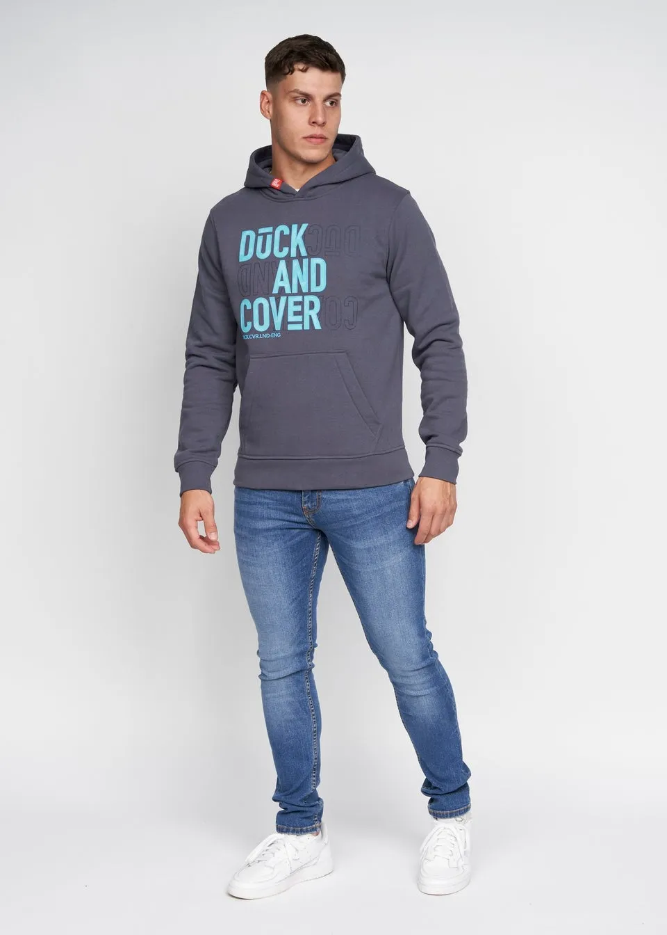 Duck & Cover Navy Pecklar Hoodie