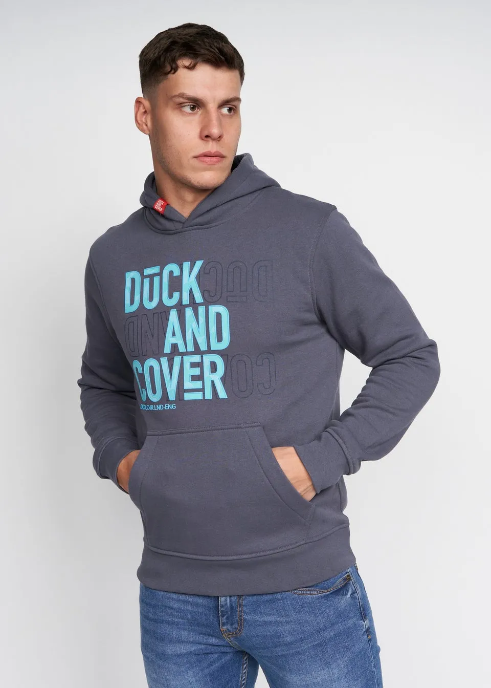 Duck & Cover Navy Pecklar Hoodie