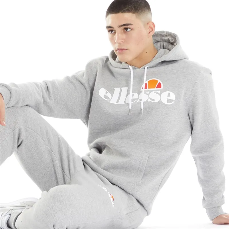 Ellesse Mens Nerano Hoodie Grey Marl