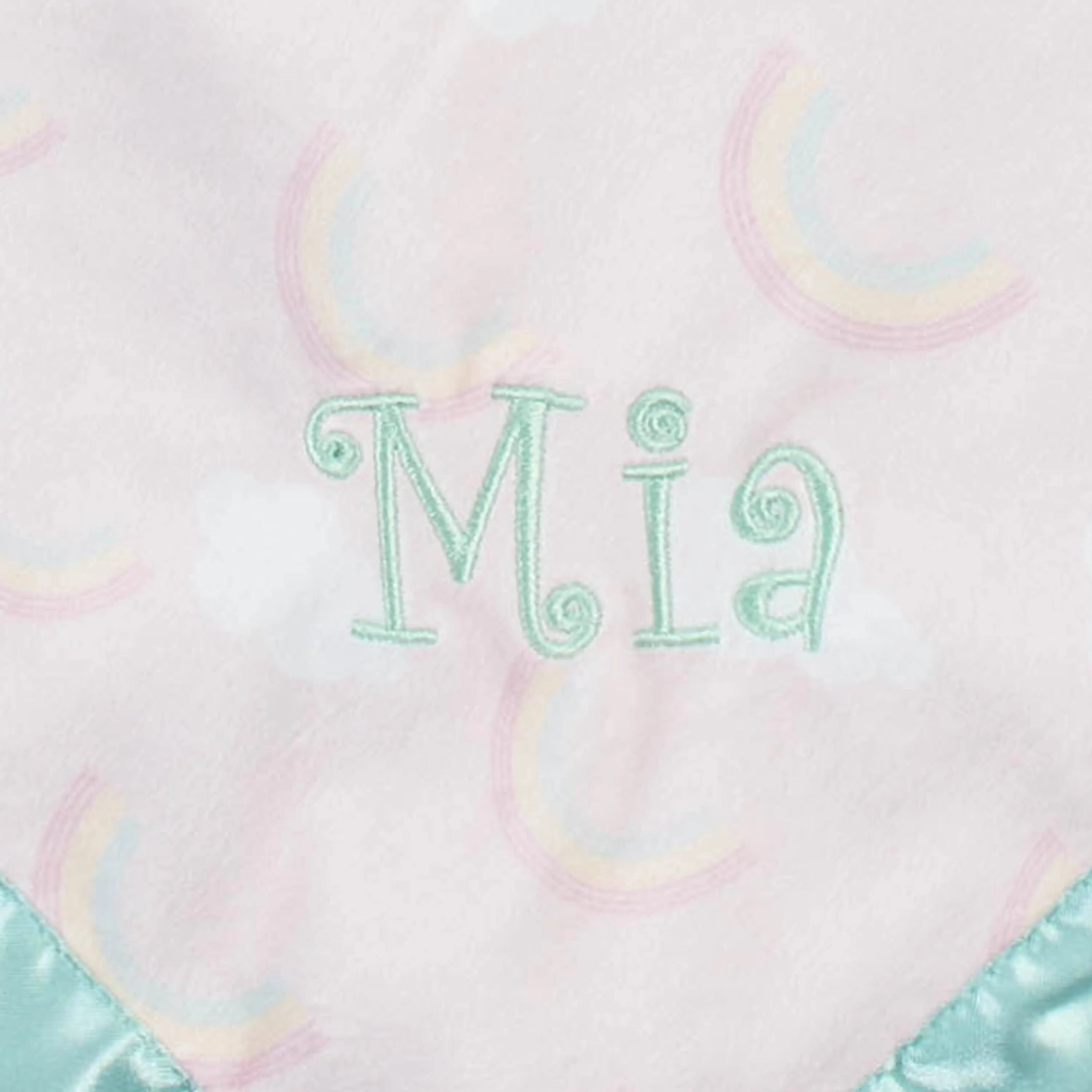 Embroidered Unicorn Baby Girls Security Blanket