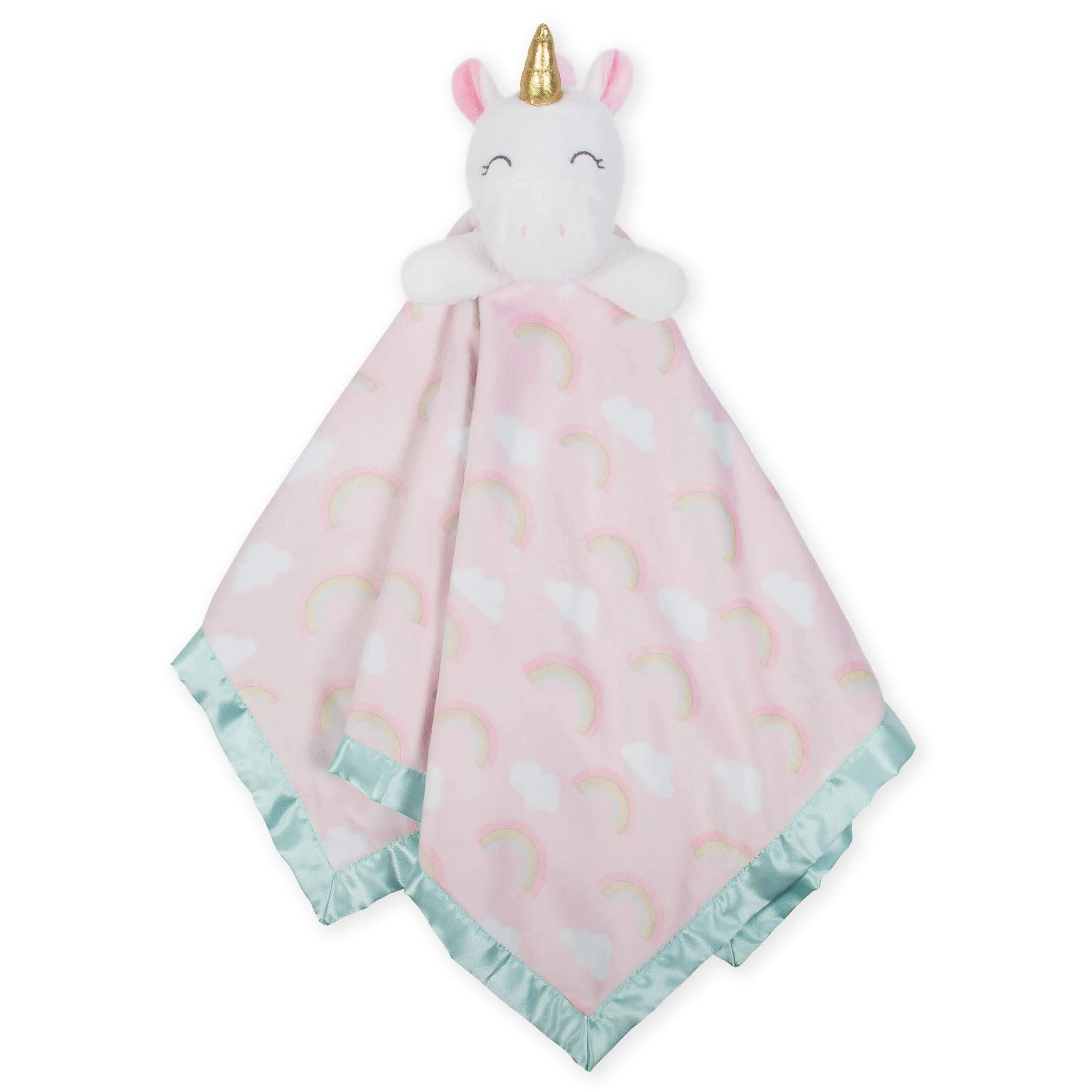 Embroidered Unicorn Baby Girls Security Blanket